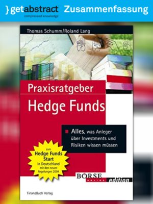 cover image of Praxisratgeber Hedge Funds (Zusammenfassung)